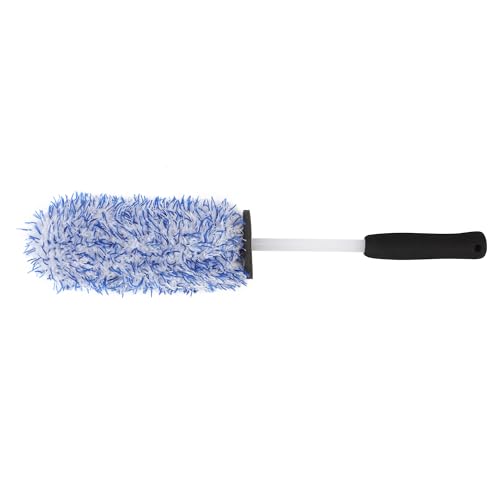Car Wheel Cleaning Brush, Soft Bristle Tire Rim Cleaner, Long Handle Auto Detailing Brush for Wheels, Tires & Engine Bay
