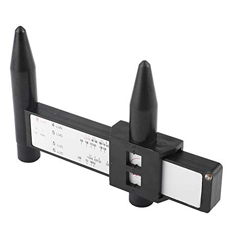 Wheel PCD Gauge, Rim Bolt Pattern Measuring Tool, PCD Ruler, Lug Bolt Pattern Gauge for 4 5 6 8 Holes Sliding Caliper