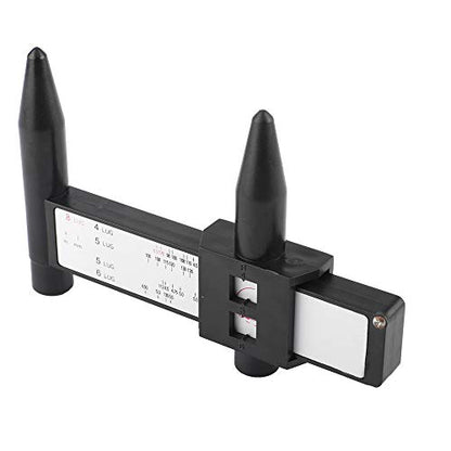 Wheel PCD Gauge, Rim Bolt Pattern Measuring Tool, PCD Ruler, Lug Bolt Pattern Gauge for 4 5 6 8 Holes Sliding Caliper