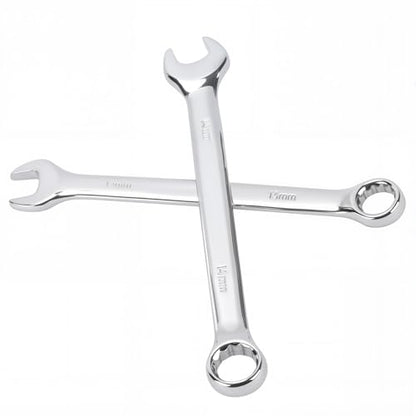 HAKZEON 10 Piece Metric Ratcheting Combination Wrench Set, Chrome Vanadium Steel, Include Metric Sizes 8 mm - 19 mm with Organizer, 12 Point for Automotive Machine Repair