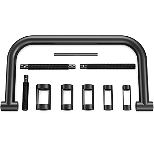 MOSTPLUS Valve Spring Compressor, 10 Piece Spring Clamp Tool Kit with C Clamp, Collet Pusher Adapters, Extension Rods, and Lever for Car, Van, Motorcycle, Small Engine Vehicle Equipment