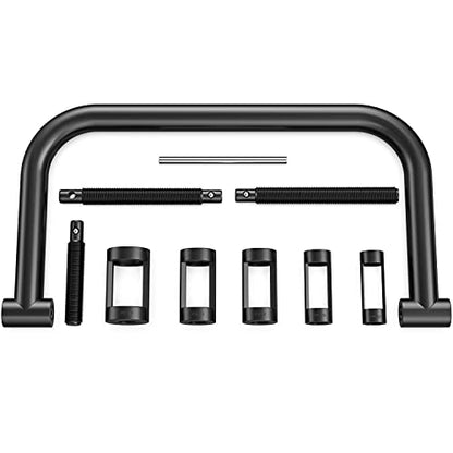 MOSTPLUS Valve Spring Compressor, 10 Piece Spring Clamp Tool Kit with C Clamp, Collet Pusher Adapters, Extension Rods, and Lever for Car, Van, Motorcycle, Small Engine Vehicle Equipment