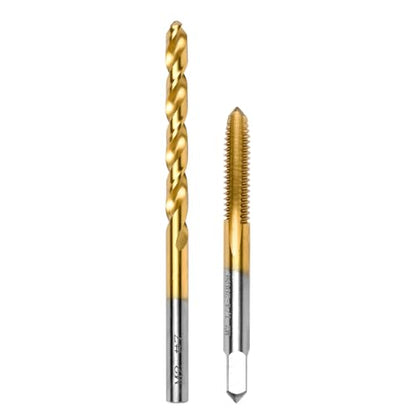 1/4"-20 UNC Tap and #7 Drill Bit Kit for Metal, M2 HSS Drill and Tap Set | Combination of Drill and Tap Kit for Metal - size: 1/4"-20 UNC Tap - #7 Drill