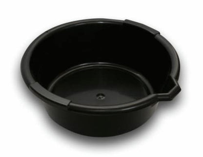 Funnel King 32950 Oil Drain Pan, Length 13 1/2", Height 4 1/2", Made in USA, Black - size: 6.5 Quart
