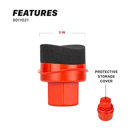 Maxshine Universal Tire Shine Applicator with Protective Cover – Black Foam Pad with Comfortable Grip – Mess-Free Handling, Even Tire Dressing & Coating – Auto Detailing Applicator Tool