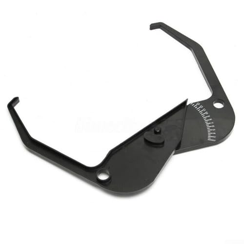 FABULETTA Wheel Measuring Tool Rim Width Caliper for Tire Balancer, Portable Black Plastic Gauge with Bright Numbers, Manual Balancer Accessory for Car Wheels