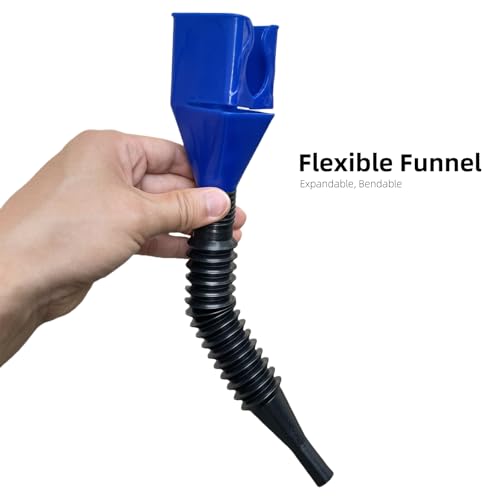 Funnels for Automotive Use,2pcs Retractable Auto Fuel Funnel for Oil Change,Filling Water,Gasoline,Coolant in Cars