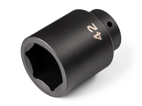 TEKTON 1/2 Inch Drive x 42 mm Deep 6-Point Impact Socket | SID23142 - size: 42 mm