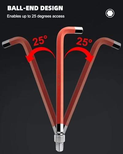 ROTATION 14PC Jumbo Hex Key Set - SAE 1/16-3/4 Long Ball End high-strength chrome vanadium Steel | Automotive Mechanic Furniture | Pro-Grade Allen Wrench Tools - style: SAE 1/16-3/4