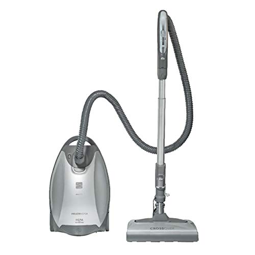 Kenmore Elite 21814 Pet Friendly CrossOver Lightweight Bagged HEPA Canister Vacuum with Pet PowerMate, Extended Telescoping Wand, Retractable Cord, 2 Floor Nozzles, and 4 Cleaning Tools-Silver/Gray - color: Silver/Gray