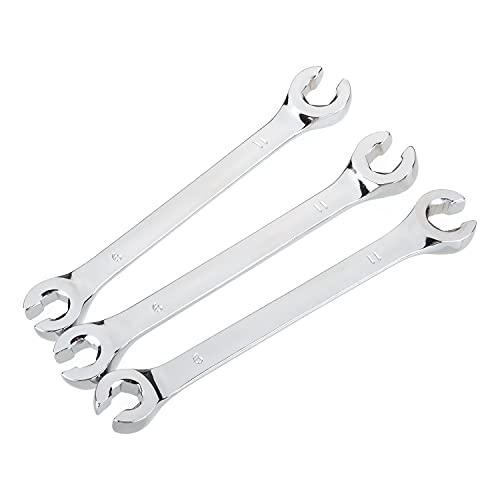 Utoolmart Flare Nut Wrench, 9mm x 11mm Metric Double Open End, 3Pcs - color: 3pcs, size: 9x11mm