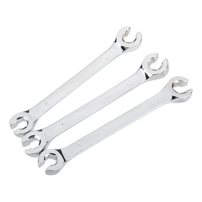 Utoolmart Flare Nut Wrench, 9mm x 11mm Metric Double Open End, 3Pcs - color: 3pcs, size: 9x11mm