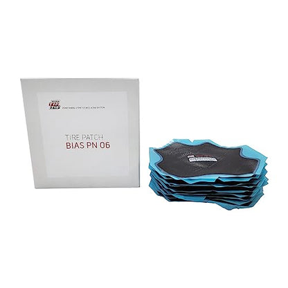 Rema TIP TOP PN-6 Premium Bias Tire Repair Patches, 9-1/4 inch 6-Ply Vulcanizing Patches with Blue Bonding Layer, 10 Count