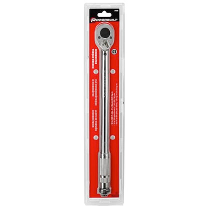 Powerbuilt Micrometer Torque Wrench, 1/2-Inch Drive, Reversible Ratchet Clicks, Lockable, 30 to 150 Foot Pound Range - 644999 - size: 1/2 in.