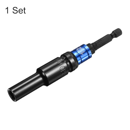 HARFINGTON Deep 6-Point Impact Socket 1/2" Drive 10mm Metric Socket 3" Length with 1/4" Hex Shank Adapter, CR-V Steel Socket Adapter Accessory Tool Set Kit for Hex Bolts Nuts - size: 10mm