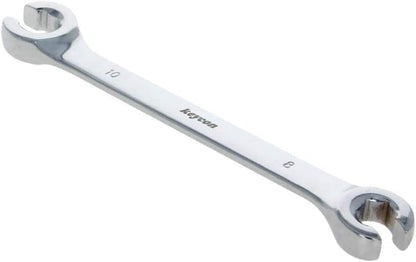 Flare Nut Wrench, 8mmx10mm Metric Double Open End, High Carbon Steel and Chrome Plating, for Household Maintenance and General Repairs - size: 8x10mm 1pcs