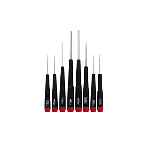 Wiha 26199 Slotted and Phillips Screwdriver Set in Rugged Canvas Pouch, 8 Piece