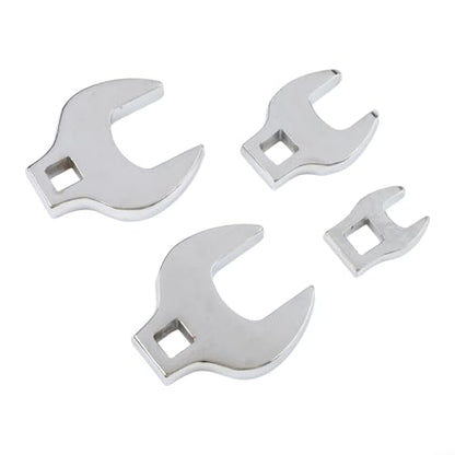 FABULETTA Crowfoot Wrench Set, 3/8 Drive, 11-Piece SAE Open End Flare Nut Spanner, Carbon Steel Chrome Plated, 3/8 to 1 Inch, for Automotive Repair