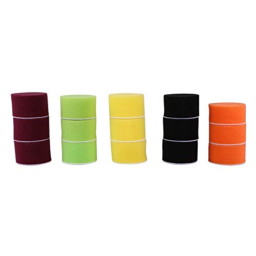 Car Foam Drill Polishing Pad Kit 16pcs 2" Sponge Flat Polishing Buffing Pads Set Waxing Sealing Glaze with M6X1 Drill Adapter Car Polisher