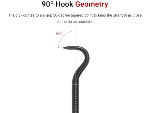 TEKTON 90-Degree Pointed Hook (1/8 x 3 in. shank) | PNH21104 | Made in USA - style: 90-Degree Hook