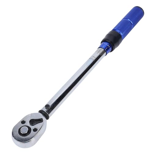 Torque Wrench, Cr V 3 8in Drive Torsion Wrench, 5 to 60Nm 72 Tooth Bidirectional Adjustable Click Design for Bike Motorcycle Car Maintenance and Installation