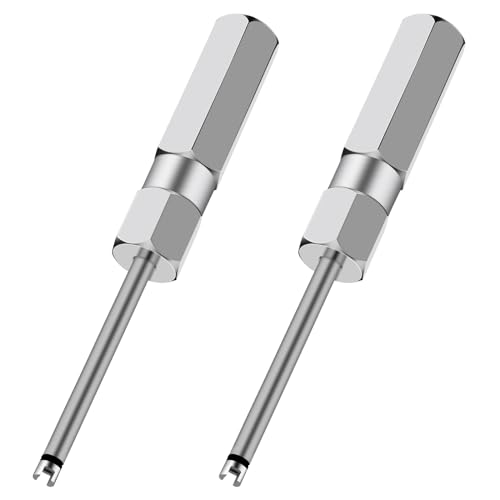 Linkstyle 2pcs Valve Core Removal Tool Set, Screwdriver Tire Valve Stem Core Remover Tool for Schrader Valves Cores