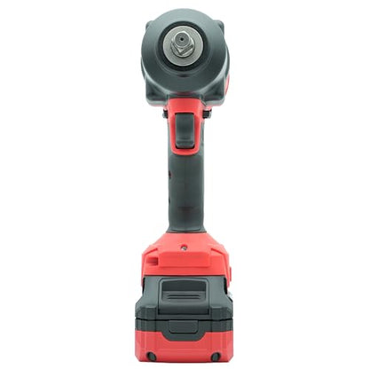BESWELL CIW-112B 1/2" Cordless Impact Wrench Kit with 2x 4.0Ah Batteries | 885 Ft-Lbs brushless electric gun. Includes 2 batteries, charger, 3pcs deep sockets & case for fast car tire repair.