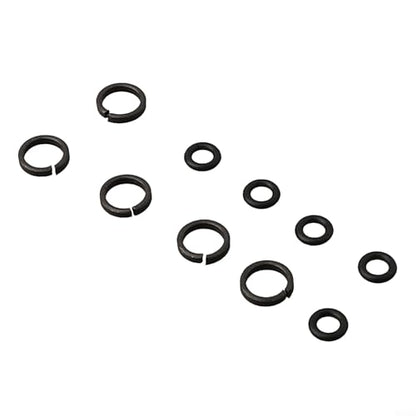 5 Sets Pneumatic Wrench Socket Retainer Rings with O-Rings for 3/8" 1/2" 3/4" 1" Air for Impact Wrenches, Metal Replacement Parts(3/8) - color: 3/8