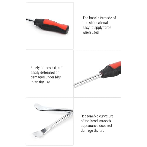 2pcs Tire Spoons,Set Changing Tires,11.81in 14.57in Carbon Steel Ergonomic Handle Motorcycle Tire Changing Lever,for Motorcycle Bike Scooter
