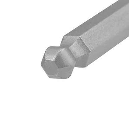 uxcell 3 Pcs H6 (6mm) Ball End Screwdriver Bits, S2 Steel Magnetic 2.6 Inch Long Drill Bit with 1/4 Inch Hex Shank - style: H6