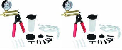 HFS (R 2 in 1 Brake Bleeder Kit Hand held Vacuum Pump Test Set for Automotive with Protected Case (Pack of 2) - size: 2 in 1 Brake Bleeder Kit (Pack of 2)