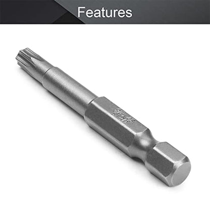Utoolmart Torx Screwdriver Bits, T25 Magnetic Torx Head Screw Driver Bit, with 1/4 Inch Hex Shank, 50mm Length S2 Steel Screw Driver Kit Tools, for Repair Work, 10 Pcs - size: T25