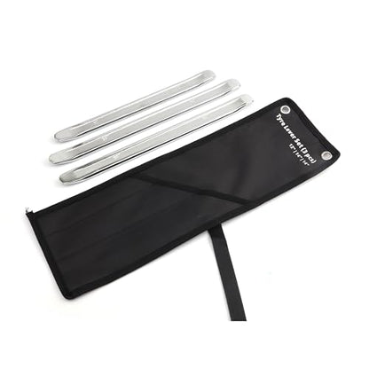 3-Piece Tire Iron Spoon, Tire Levers, Tire Tool, Tire Changing Tool 12 and 2x14 Inch, with roll-up Bag for Motorcycle Bike Lawn Mower ATV