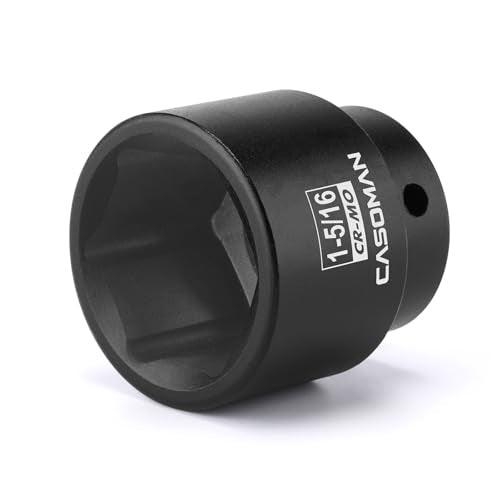 CASOMAN 1/2" Drive x 1-5/16" Impact Socket, 6-Point, SAE, CR-MO - size: 33.34 mm (Shallow), style: 6-Point Socket