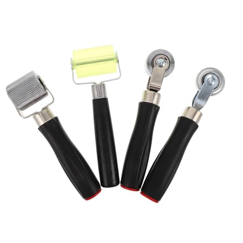 4pcs Soundproofing Mat Roller: Rubber Seam Roller Tool - Noise Reduction Mat Tool - Tire Patch Compaction for Car Audio Wallpaper Application