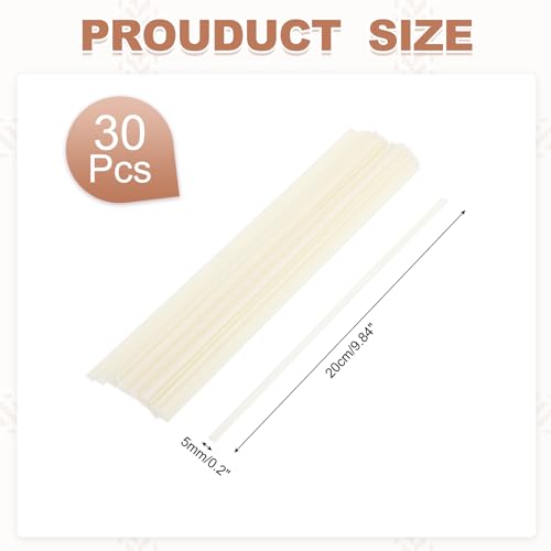 MECCANIXITY 10 Inch Plastic Welding Rods, Double-Strand Round Sticks ABS Welding Rods for Plastic Welder Kayak Car Bumper Repair Pack of 30 Dia 5mm, Beige - color: Beige, size: 10 Inch