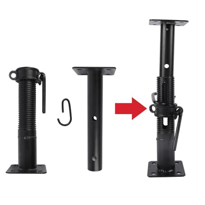 House Floor Jack Post, 12"-23" Height Range | Heavy Duty Telescoping, Max Load Capacity 18000 LBS, Steel Construction, Basement & Temporary Support