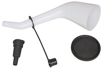 Lisle 18232 Offset Funnel with Cap & Lid Black - style: Offset Funnel with Cap & Lid