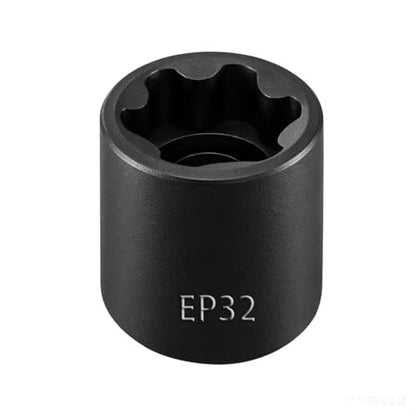 EP Socket EP32, 6 Point 1/2” Dr Female External E-Torx Plus Socket | EP Socket, Female External, E-Torx Plus Socket, External, Cr-V Steel, High Deformation Prevention - size: EP32