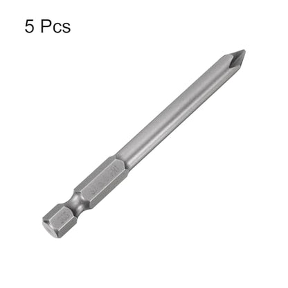 HARFINGTON 5pcs #1 Phillips Screwdriver Bit PH1 1/4" Hex Shank 3" (75mm) Long Magnetic S2 Steel Industrial Grade Screw Driver Bit Cross Head Electric Drill Bits 0.236" (6mm) Rod - size: PH1 x 75mm x 6mm