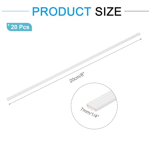 MECCANIXITY 20pcs 16 Inch Plastic Welding Rods, 1/4 Inch PVC Welding Sticks for Repairing Plastic Bumpers, Kayaks, Car, White - color: White
