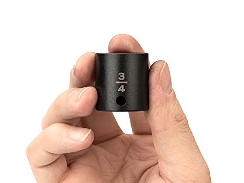 TEKTON 3/8 Inch Drive x 3/4 Inch Shallow 6-Point Impact Socket | SID12019 - size: 3/4 in., style: Shallow