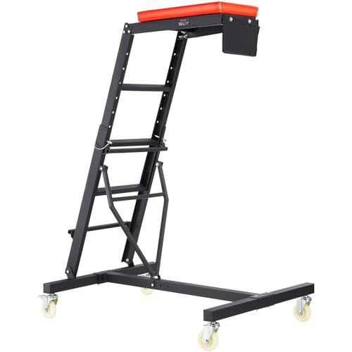 VEVOR Top Automotive Creeper, with Adjustable Height 45.7" to 66.3", 400 LBS Capacity High Creeper, 4 Swivel Caster Wheels, Heavy Duty Foldable Creeper for Auto Repair and Maintenance - size: 48-64 inch, style: I