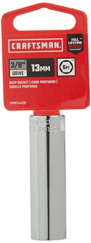 CRAFTSMAN Deep Socket, Metric, 3/8-Inch Drive, 13mm, 6-Point (CMMT44429) - size: 13 MM