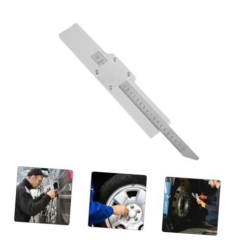 Accurate Metal Tire Tread Depth Gauge with Lens for Precise Tire Measurement Multi-Functional Tool for Cars Trucks and Brake Pad Depth Checking User-Friendly Design