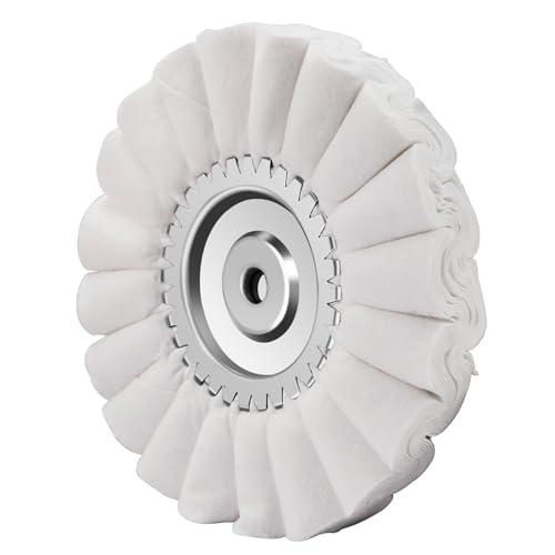 10" S-Shape Fine Airway Buffing Wheel with 5/8" Arbor Flange-Free Hub, Buffing Wheels for Angle Grinder, Polishing Wheels for Mirror Finish on Aluminum Stainless Steel Truck Wheels Rims - color: Super Fine Polishing