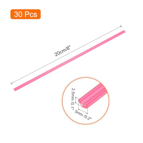MECCANIXITY 30pcs 8 Inch Plastic Welding Rods PP Welding Strips Welder Rods for Car Bumper, Kayak Repair, Plastic Welder, Red - color: Red, size: 8 Inch