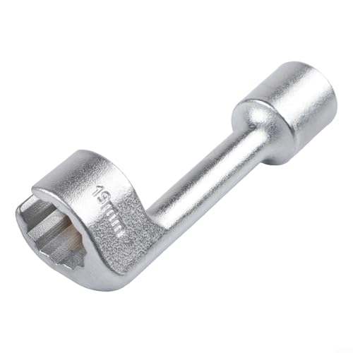 Diesel Fuel Line Socket Set 1/2 Drive Flare Nut Wrench for Automotive Tube Pipe Repair, Open End Ring Sizes 12 14 16 17 18 19mm, Metal Hand Tool(19mm) - color: 19mm