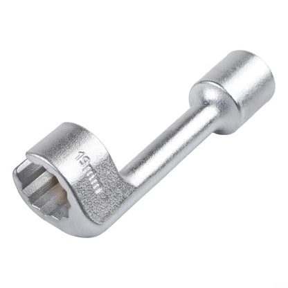 Diesel Fuel Line Socket Set 1/2 Drive Flare Nut Wrench for Automotive Tube Pipe Repair, Open End Ring Sizes 12 14 16 17 18 19mm, Metal Hand Tool(19mm) - color: 19mm