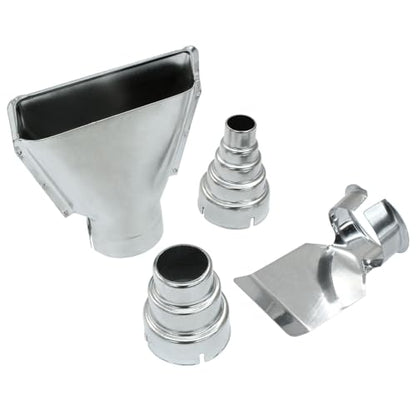 4Pcs Heat Gun Nozzle Kit, Stainless Steel, Style 1 | Heat Gun Nozzle Attachments, For Hot Air Soldering Station - size: Style 1, 4Pcs